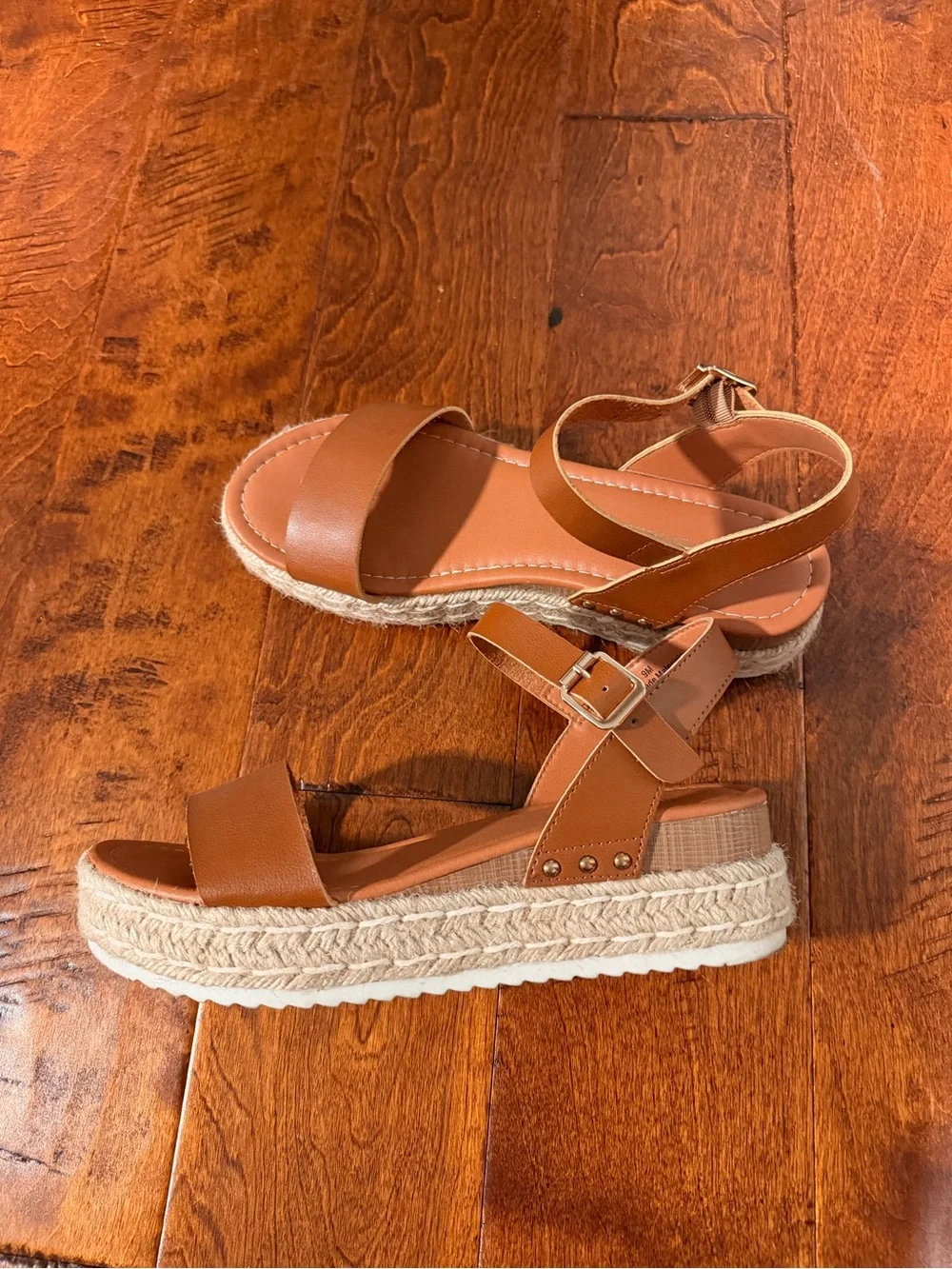 Women's Tan Espadrille Platform Sandals